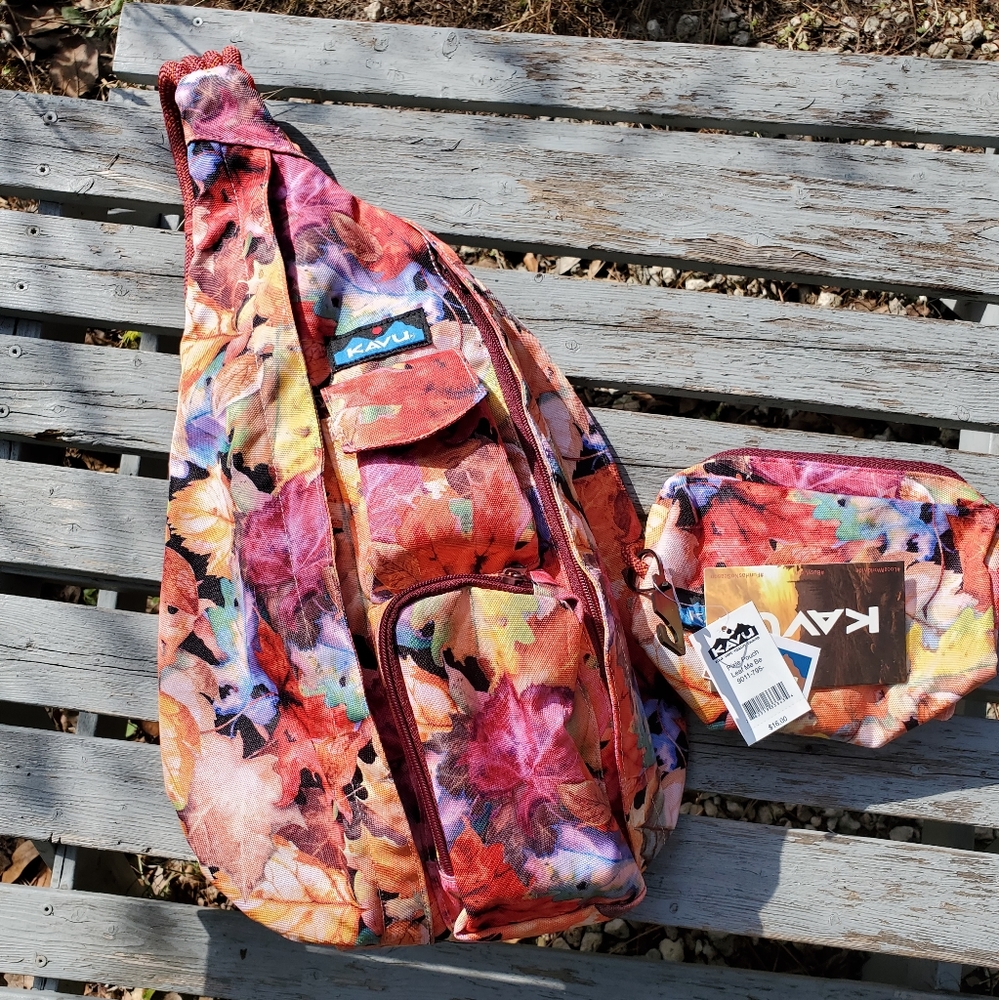 Brand new Kavu Sling Backpack Leaf Me Be